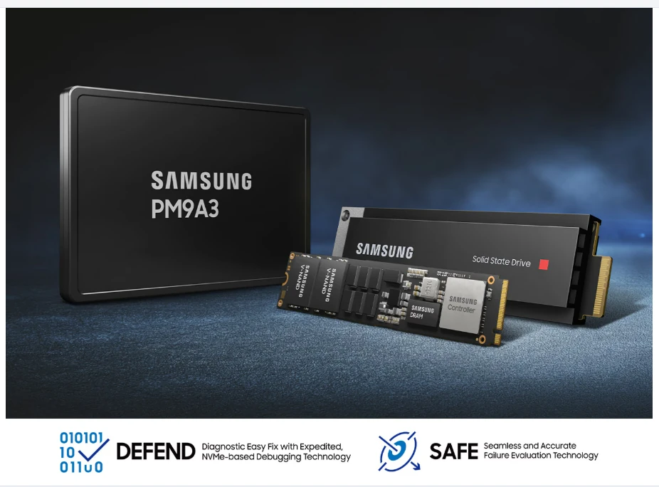 Samsung PM9A3 Enterprise-NVMe-SSD technische Hauptmerkmale